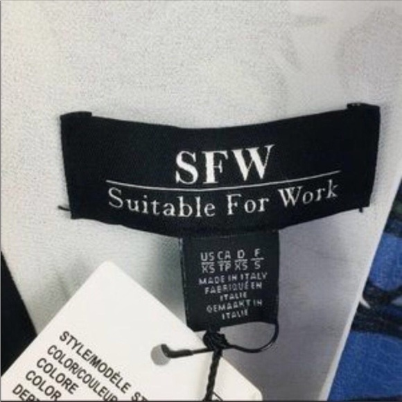 Sfw Periwinkle Black Contrasting Design Sleeveless Midi Length Dress XS - Picture 11 of 11